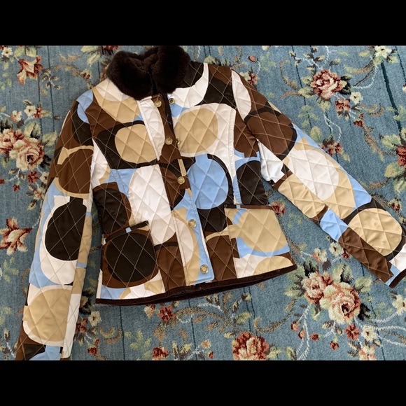 Coach Jackets & Blazers - Coach XS jacket real fur, logo print.